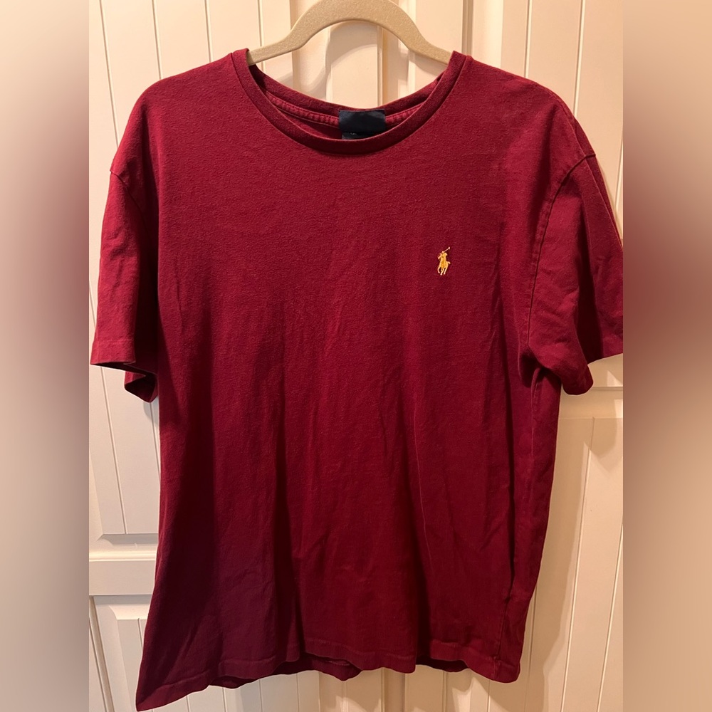 Ralph Lauren Red Short Sleeve Tee Classic Style